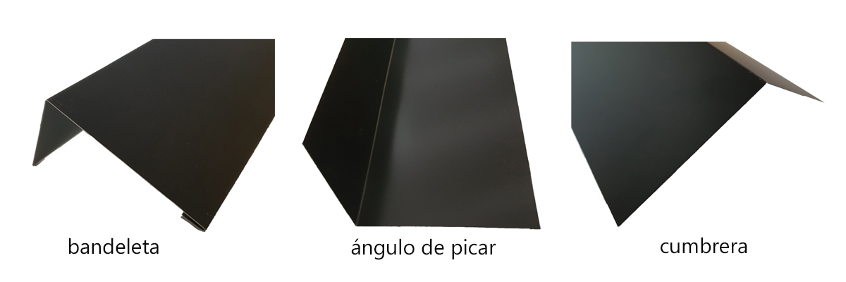 Perfiles y remates para cubiertas de pizarra aluminio